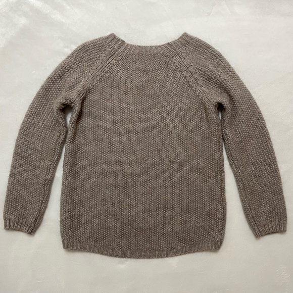 Italian Benedetta B. Taupe Alpaca Wool Scoop Neck Pullover Sweater - Picture 5 of 12